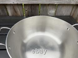 All Clad 10.75 Diameter Dutch Oven Sauté Stock Pot No Lid Stainless Cassoulet