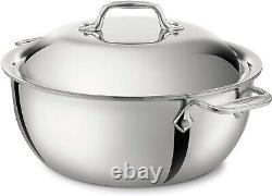 All-Clad D3 Polished Stainless Steel Dutch Oven & Dome Lid 5.5 Qt