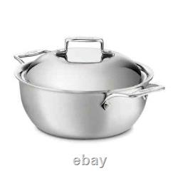 All-Clad D5 Brushed Stainless Steel Dutch Oven & Dome Lid 5.5 quart