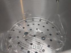 Aluminum 32 Qt Stockpot Dutch Oven Frying Pan Vaporera Tamale Steamer Rack & Lid