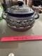 Amazing Polish Pottery Dutch Oven Casserole & Lid Unikat Blue Pansies Signature
