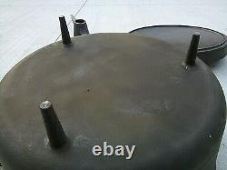 American Camper Large Cast Iron Dutch Oven 14 Diameter x 5.5 Deep 3 Footed Lid