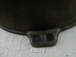 American Camper Large Cast Iron Dutch Oven 14 Diameter x 5.5 Deep 3 Footed Lid