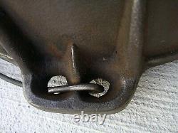 American Camper Large Cast Iron Dutch Oven 14 Diameter x 5.5 Deep 3 Footed Lid