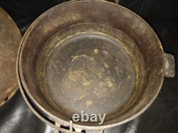 Antique Cast Iron Cookware Chicago Hardware Foundry Dutch Oven/Lid 8 Qt