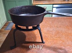 Antique Cast Iron Dutch Oven Roaster GT Glascock & Son Footed With Stand No Lid