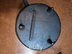 Antique Cast Iron Dutch Oven Roaster GT Glascock & Son Footed With Stand No Lid
