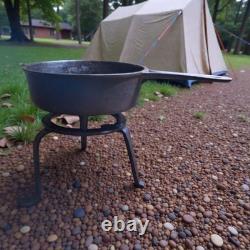 Antique Cast Iron Dutch Oven Roaster GT Glascock & Son Footed With Stand No Lid