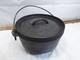 Antique Cast Iron Flat Top Deep Dish Lid No. 8 Dutch Oven 8-1/4 3-legged