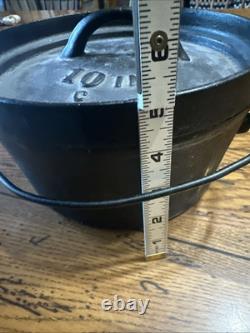 Antique Cast Iron Pot Gate Mark 3 Footed (cut Off) Camp Dutch Oven With Lid 10