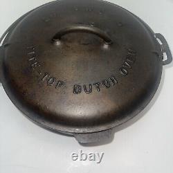 Antique Griswold # 9 Cast Iron Tite-Top Baster Dutch Oven With Lid & Trivet