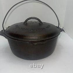 Antique Griswold # 9 Cast Iron Tite-Top Baster Dutch Oven With Lid & Trivet