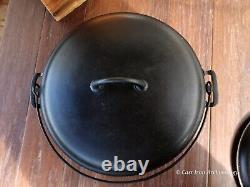 Antique Griswold ERIE #11 Cast Iron Dutch Oven With Matching Cover Restored