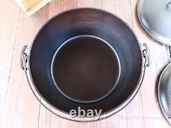 Antique Griswold ERIE #11 Cast Iron Dutch Oven With Matching Cover Restored