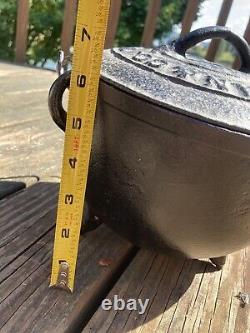 Antique L. H. Rogan & Co 3 Legged Cast Iron Dutch Oven with Lid #1 Knoxville, TN