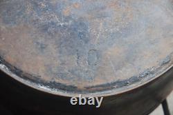 Antique RARE EARLY Wagner Arc Logo #10 Dutch Oven withLid Heat Ring Sits Flat 1891