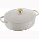 Ballarini Bellamonte Cast Iron 5-qt Oval Dutch Oven Crema White