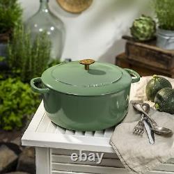 BALLARINI Bellamonte Cast Iron 7.6-qt Round Dutch Oven Saggio Green