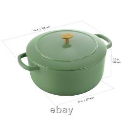BALLARINI Bellamonte Cast Iron 7.6-qt Round Dutch Oven Saggio Green