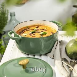 BALLARINI Bellamonte Cast Iron 7.6-qt Round Dutch Oven Saggio Green