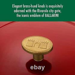 Ballarini Bellamonte Cast Iron Dutch Oven Lid 4.25-qt, Serves 3-4, Pomodoro Red