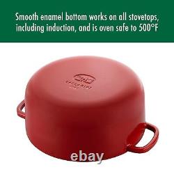 Ballarini Bellamonte Cast Iron Dutch Oven Lid 4.25-qt, Serves 3-4, Pomodoro Red