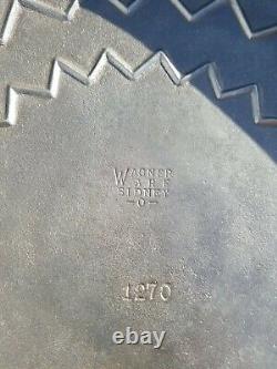 Beautiful Old WAGNER Cast Iron Dutch Oven Lid No. 10 Antique Wagner Cast Iron