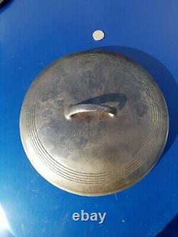 Beautiful Old WAGNER Cast Iron Dutch Oven Lid No. 10 Antique Wagner Cast Iron