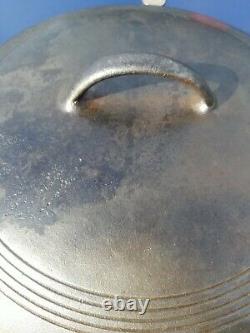 Beautiful Old WAGNER Cast Iron Dutch Oven Lid No. 10 Antique Wagner Cast Iron