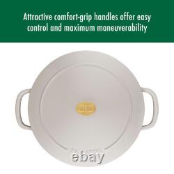 Bellamonte Cast Iron Dutch Oven with Lid 4.25-qt, Serves 4-4, Crema White