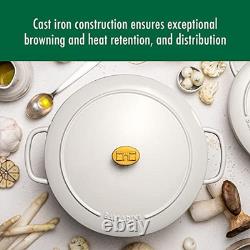 Bellamonte Cast Iron Dutch Oven with Lid 4.25-qt, Serves 4-4, Crema White