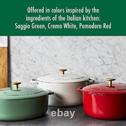 Bellamonte Cast Iron Dutch Oven with Lid 4.25-qt, Serves 4-4, Crema White