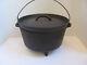 Birmingham Stove & Range 10 Footed Cast Iron Dutch Oven With Lid 20h-1- Usa
