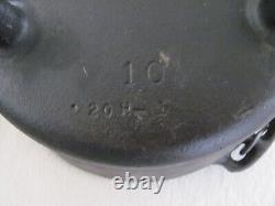 Birmingham Stove & Range 10 Footed Cast Iron Dutch Oven with Lid 20H-1- USA