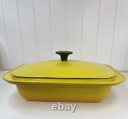 Brava Oven Enameled Cast Iron Chef's Pan and Lid Dutch Oven Yellow Ombré READ