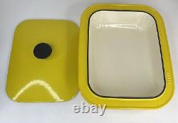 Brava Oven Enameled Cast Iron Chef's Pan and Lid Dutch Oven Yellow Ombré READ