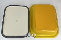 Brava Oven Enameled Cast Iron Chef's Pan and Lid Dutch Oven Yellow Ombré READ