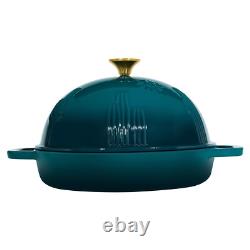 Bread Oven Cast Iron Bread Dutch Oven with Cloche Lid for Bread Baking Darkcy
