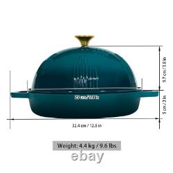 Bread Oven Cast Iron Bread Dutch Oven with Cloche Lid for Bread Baking Darkcy