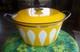 Cathrineholm Norway Enamelware Yellow & White Lotus 16 Huge Dutch Oven Withlid