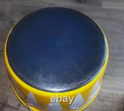 CATHRINEHOLM NORWAY ENAMELWARE YELLOW & WHITE LOTUS 16 HUGE DUTCH OVEN WithLID