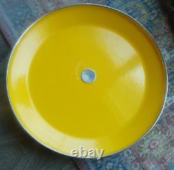 CATHRINEHOLM NORWAY ENAMELWARE YELLOW & WHITE LOTUS 16 HUGE DUTCH OVEN WithLID