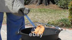 CIFFB 6-Quart Cast Iron Dutch Oven with Aluminum Lid & Steaming Basket