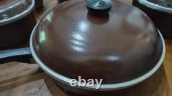 CLUB ALUMINUM COOKWARE 10 PC. SET OF POTS PANS DUTCH OVEN WithLIDS BROWN