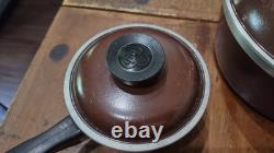 CLUB ALUMINUM COOKWARE 10 PC. SET OF POTS PANS DUTCH OVEN WithLIDS BROWN