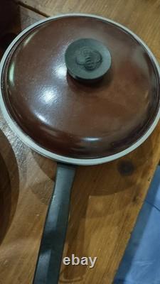 CLUB ALUMINUM COOKWARE 10 PC. SET OF POTS PANS DUTCH OVEN WithLIDS BROWN