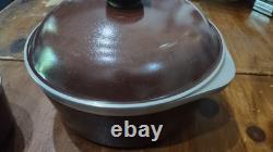 CLUB ALUMINUM COOKWARE 10 PC. SET OF POTS PANS DUTCH OVEN WithLIDS BROWN