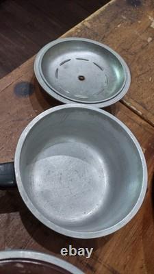 CLUB ALUMINUM COOKWARE 10 PC. SET OF POTS PANS DUTCH OVEN WithLIDS BROWN