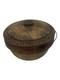 C. 1905 Mccoy Dutch Cooking Ware Spongeware Bean Pot Dutch Oven Blue Lined Withlid