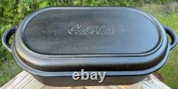 Cabela's Cast Iron Roaster with Lid Dutch Oven Pan Skillet Fire Cooking Seasoned